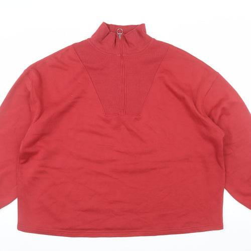 Simply Be Women’s Red 1/2 Zip Pullover Sweatshirt Size 20