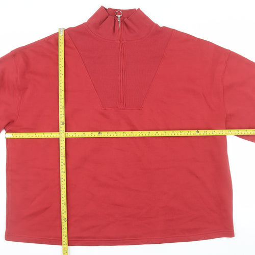 Simply Be Women’s Red 1/2 Zip Pullover Sweatshirt Size 20