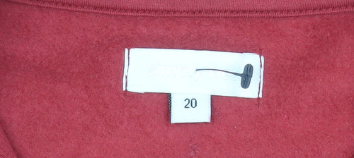 Simply Be Women’s Red 1/2 Zip Pullover Sweatshirt Size 20