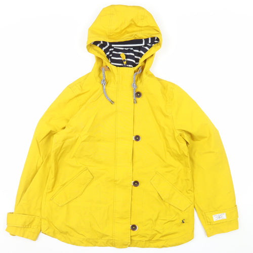 Joules Women’s Yellow Waterproof Rain Coat Jacket Size 12