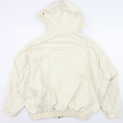 William Look Men's Ivory Hooded Water Resistant Jacket Size M