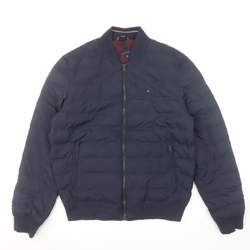 Tommy Hilfiger Men's Blue Padded Bomber Jacket Size S