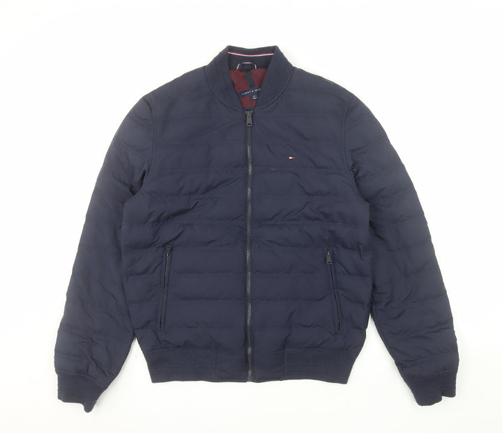 Tommy Hilfiger Men's Blue Padded Bomber Jacket Size S