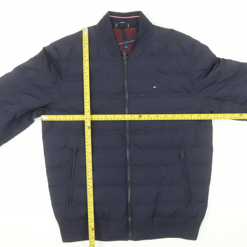 Tommy Hilfiger Men's Blue Padded Bomber Jacket Size S
