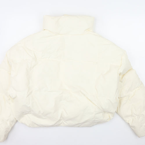 COLDDLE Women’s Ivory Cropped Puffer Jacket Size S Down Filled
