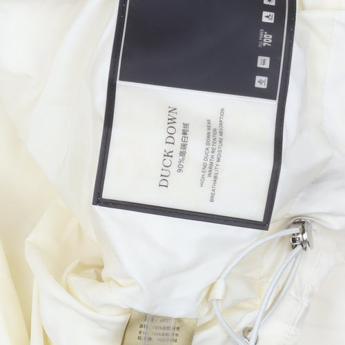COLDDLE Women’s Ivory Cropped Puffer Jacket Size S Down Filled