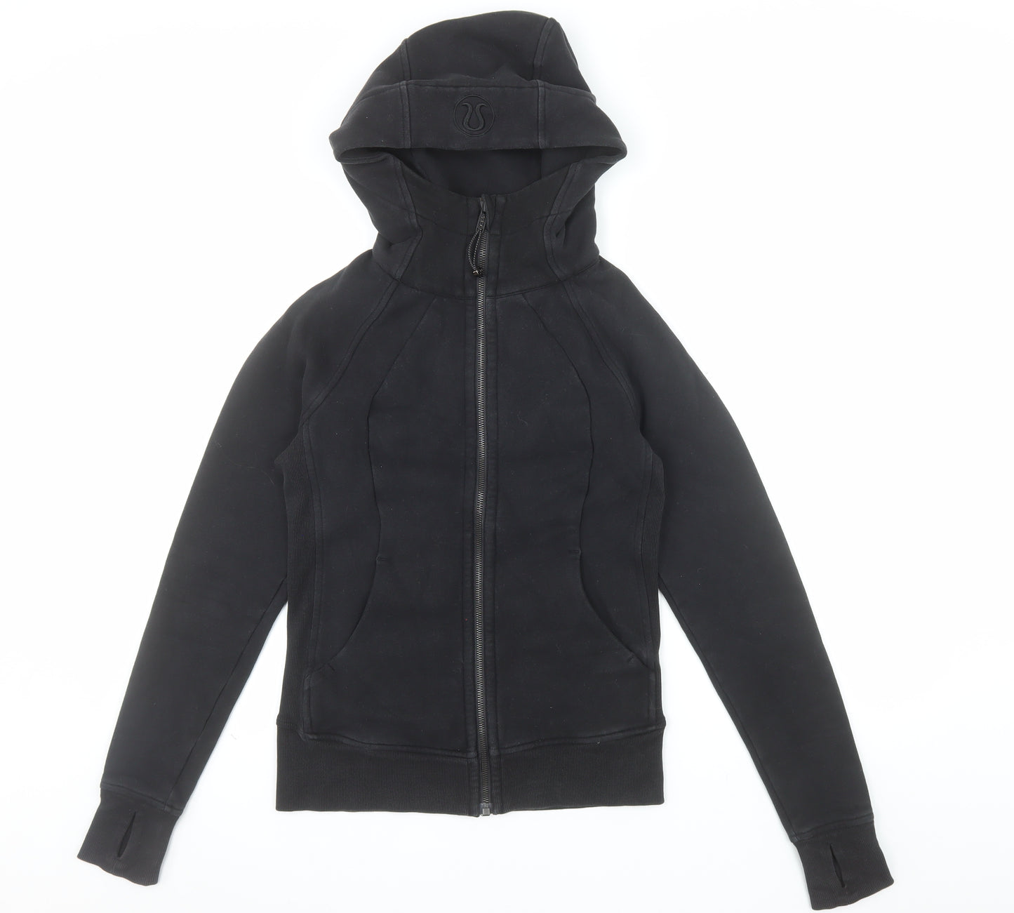 Lululemon Women Black Size S Full Zip Hoodie Cotton Blend