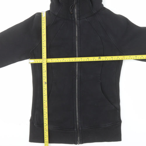Lululemon Women Black Size S Full Zip Hoodie Cotton Blend