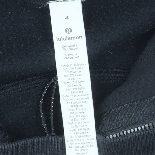 Lululemon Women Black Size S Full Zip Hoodie Cotton Blend
