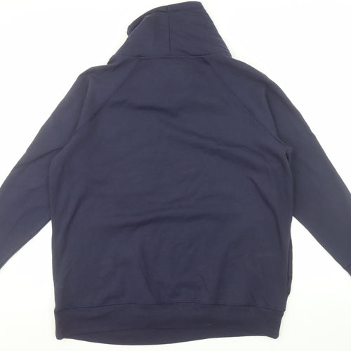 BHS Women Navy Size 22 Cowl Neck Pullover Hoodie Cotton Blend