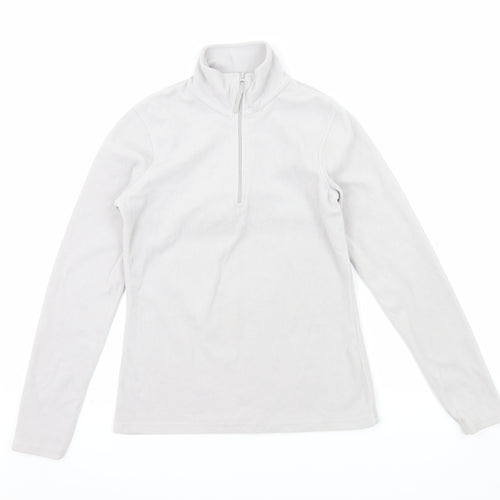 Mountain Warehouse Womens Grey XS Fleece 1/2 Zip Pullover Sweatshirt