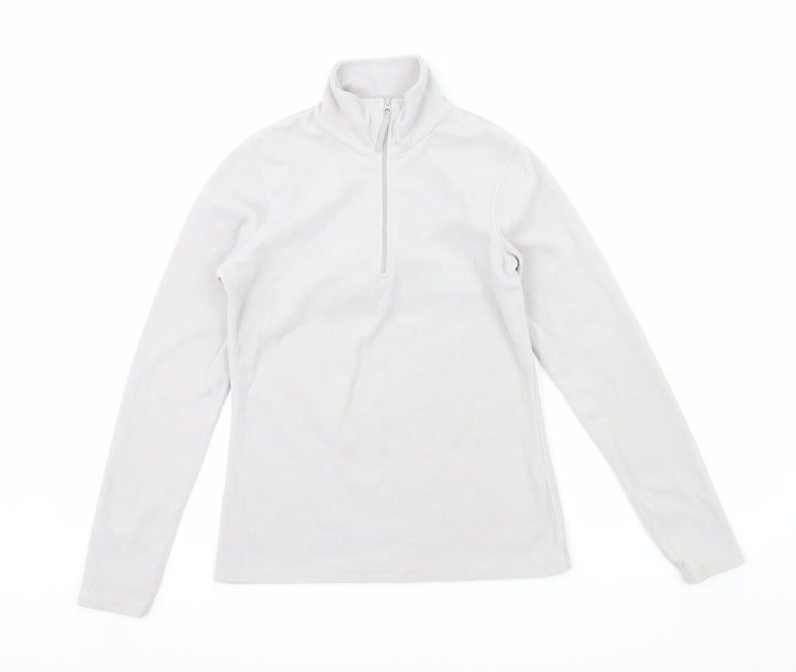 Mountain Warehouse Womens Grey XS Fleece 1/2 Zip Pullover Sweatshirt