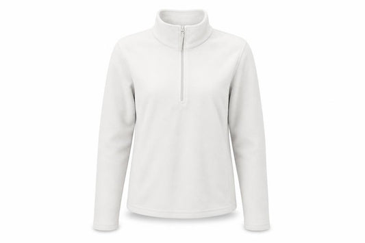 Front view of Mountain Warehouse women’s grey xs fleece 1/2 zip pullover sweatshirt