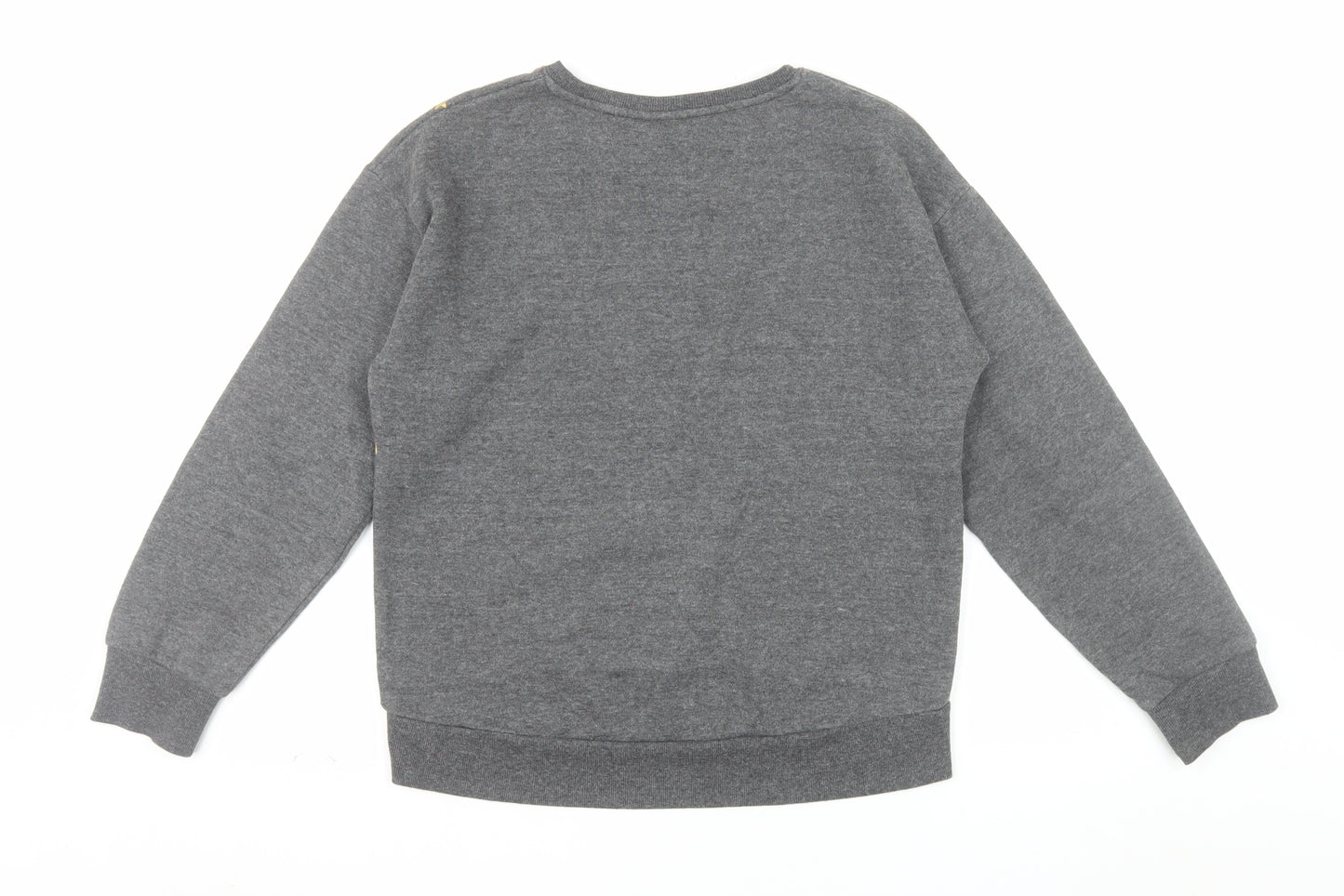 Wonder Woman Girls Grey Sweatshirt Size 14 Star Print Cotton Blend