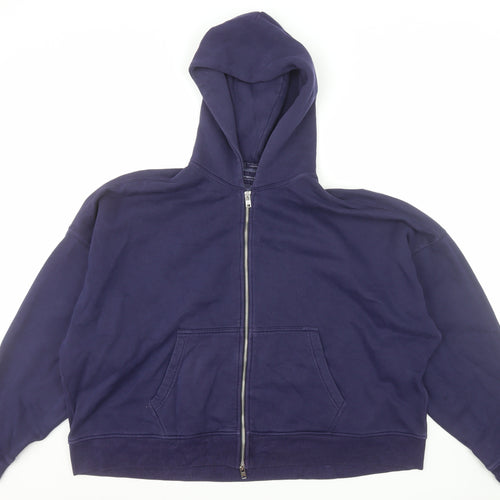 Abercrombie & Fitch Men's Blue Full Zip Hoodie XL Relaxed Fit