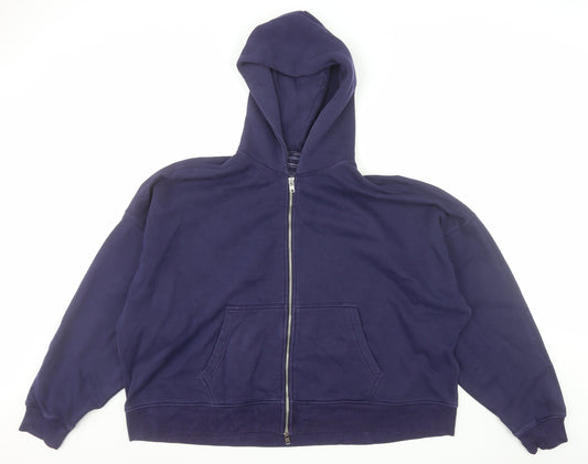 Abercrombie & Fitch Men's Blue Full Zip Hoodie XL Relaxed Fit