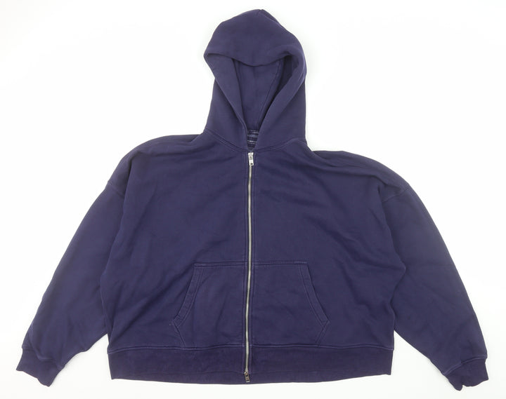 Abercrombie & Fitch Men's Blue Full Zip Hoodie XL Relaxed Fit