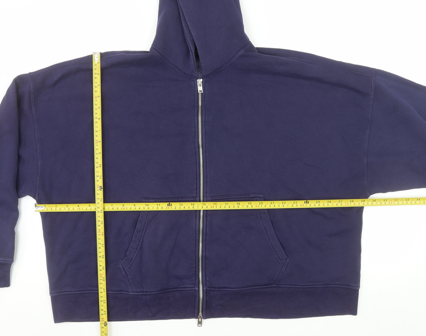Abercrombie & Fitch Men's Blue Full Zip Hoodie XL Relaxed Fit