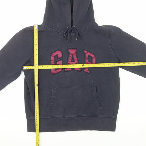 Gap Womens Navy Blue Pullover Hoodie M Cotton Blend Casual