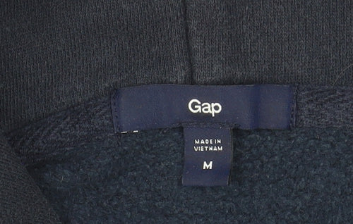 Gap Womens Navy Blue Pullover Hoodie M Cotton Blend Casual