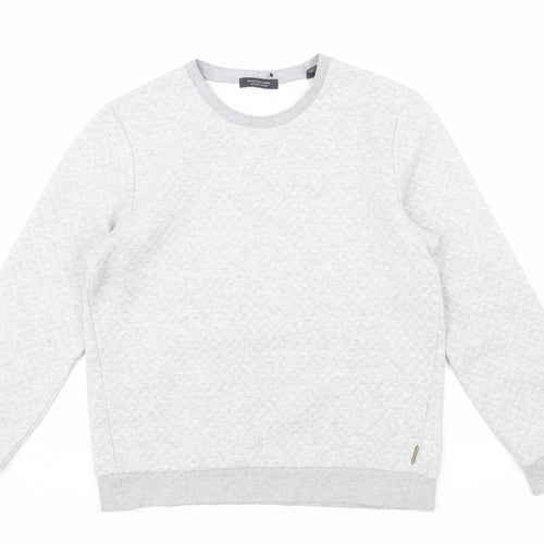Scotch & Soda Men’s Grey Crew Neck Pullover Sweatshirt L Regular Fit