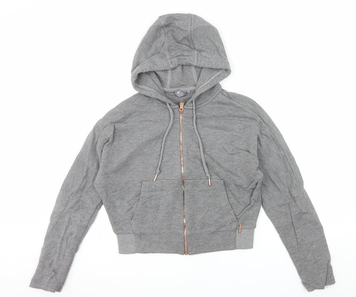 Sweaty Betty Womens Grey Full Zip Hoodie Size S Cropped Lined