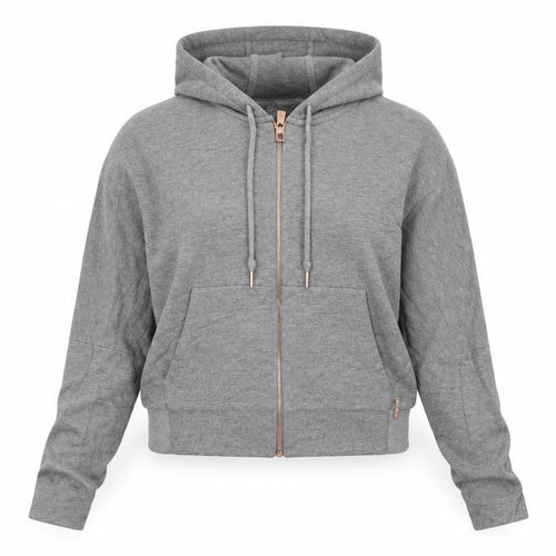 Sweaty Betty Womens Grey Full Zip Hoodie Size S Cropped Lined
