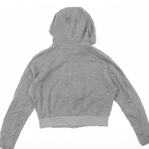 Sweaty Betty Womens Grey Full Zip Hoodie Size S Cropped Lined