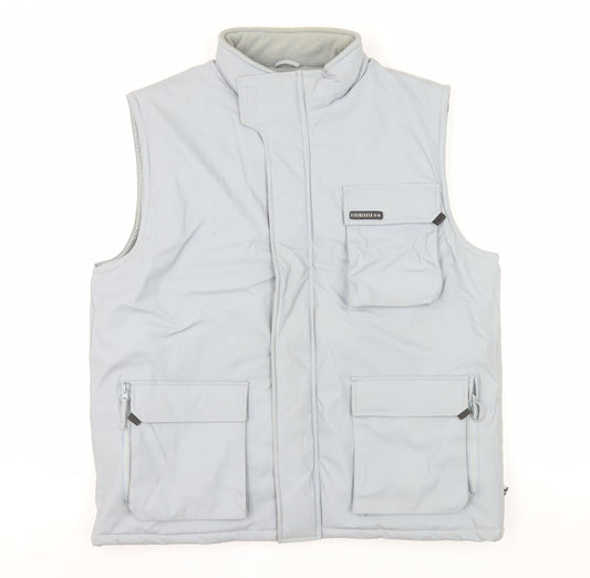 Eisnegger Mens Grey XL Bodywarmer Gilet Waistcoat with Multiple Pockets