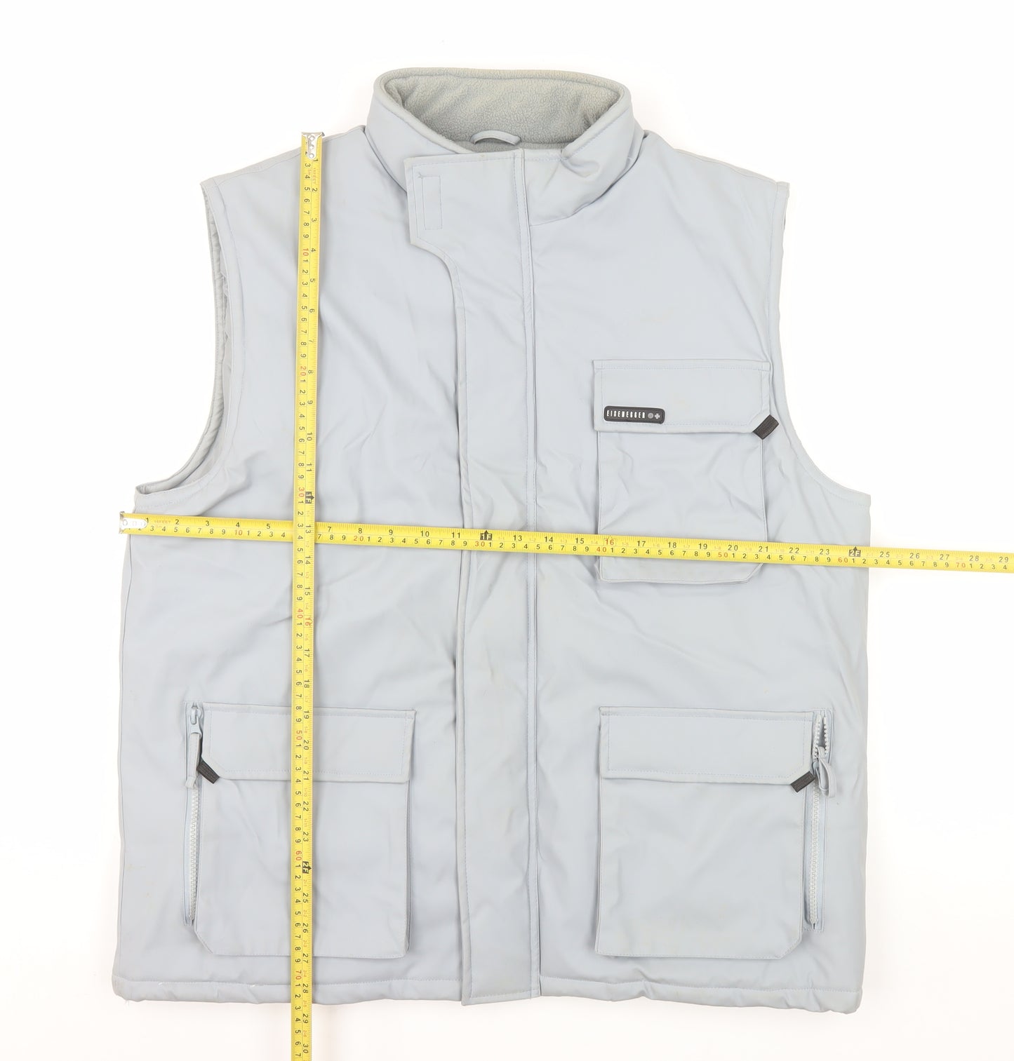 Eisnegger Mens Grey XL Bodywarmer Gilet Waistcoat with Multiple Pockets