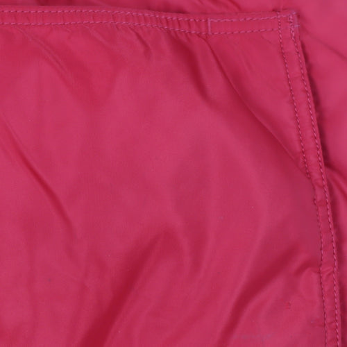 H&M Womens Red Mid-Length Hooded Puffer Jacket Size M