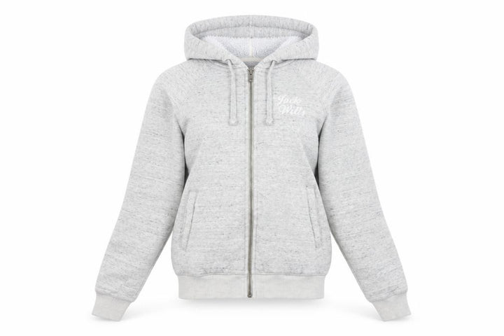 Jack Wills Women's Grey Full Zip Hoodie UK 6 Fleece Lined Casual