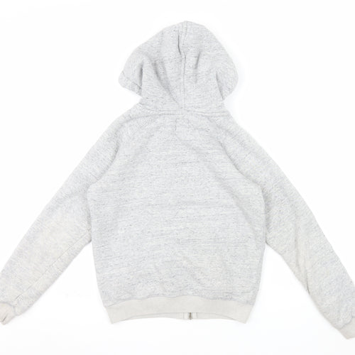 Jack Wills Women's Grey Full Zip Hoodie UK 6 Fleece Lined Casual