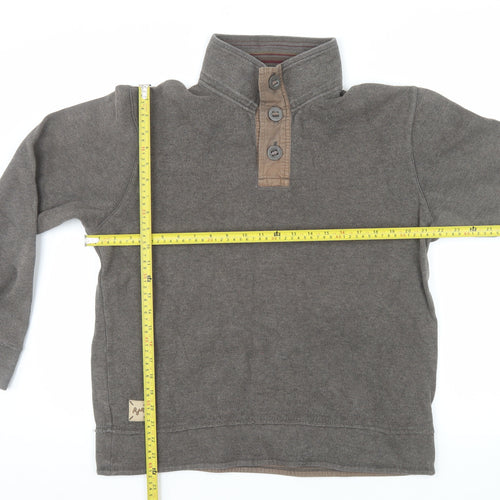 Rocha John Rocha Men’s Brown Cotton Henley Jumper M Casual Knitwear