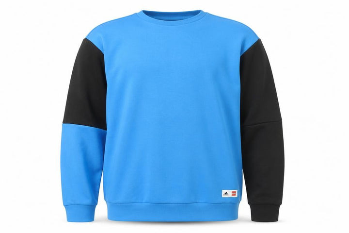 Adidas Teens Blue Black LEGO Graphic Pullover Sweatshirt XL