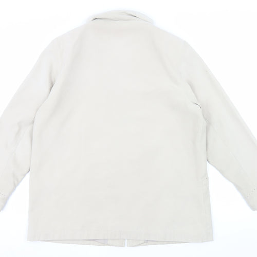 Debenhams Women Beige Size 16 Mid-Length Zip Jacket