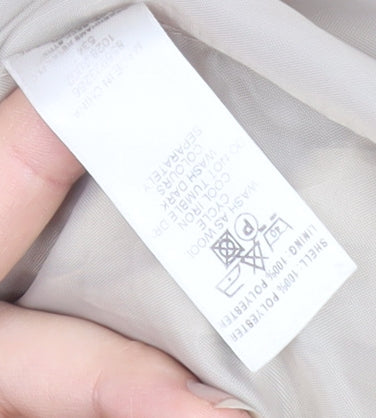Debenhams Women Beige Size 16 Mid-Length Zip Jacket