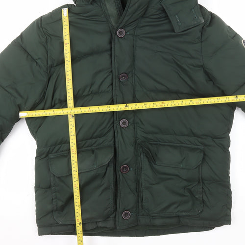 Abercrombie & Fitch Men's Green 2XL Hooded Puffer Jacket