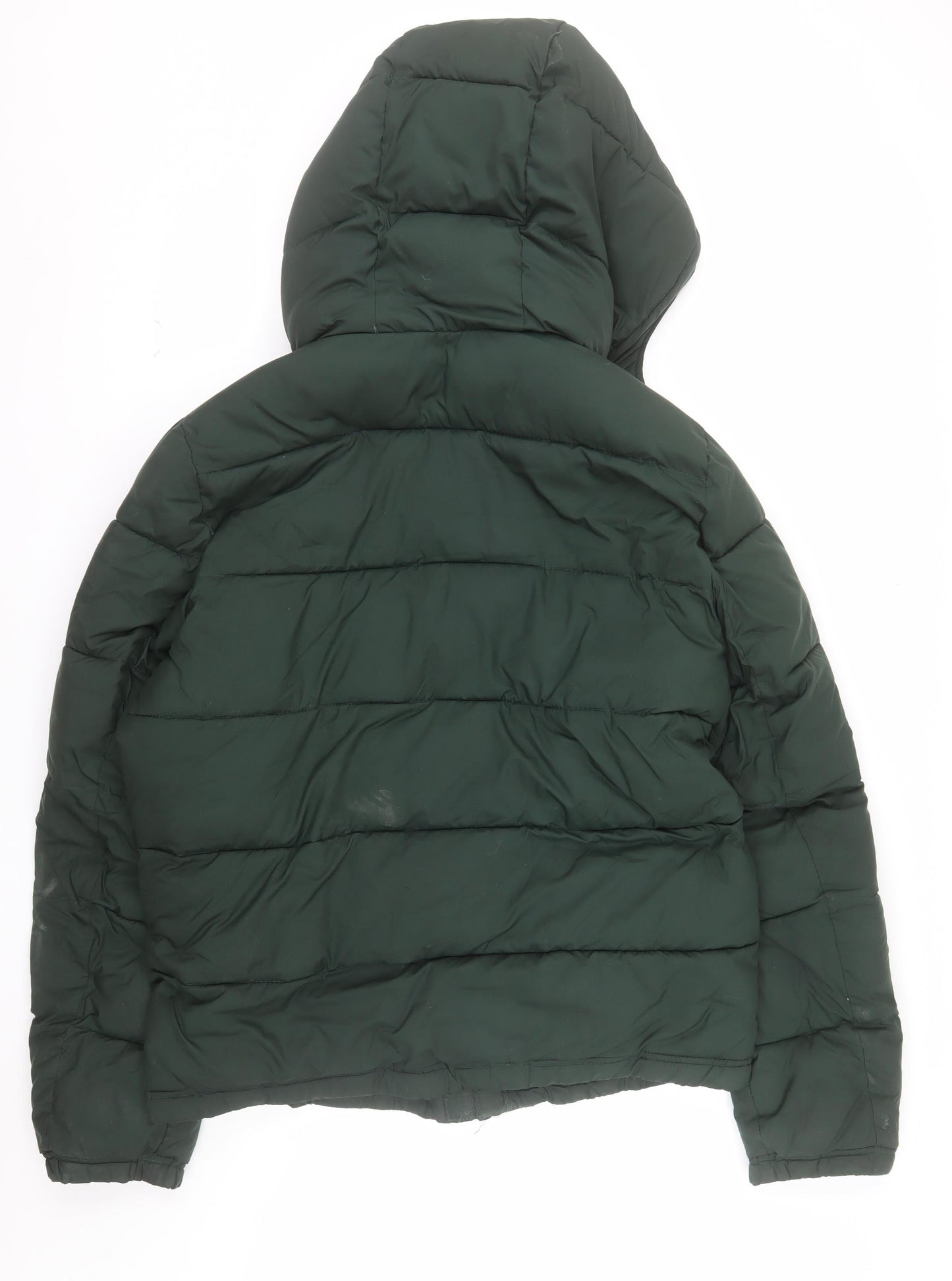 Abercrombie & Fitch Men's Green 2XL Hooded Puffer Jacket
