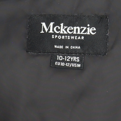 McKenzie Boys Black Hooded Puffer Jacket 10-12 Years Winter Coat