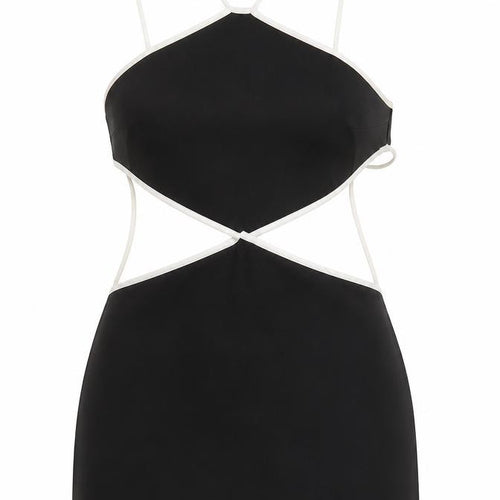 Zara Women Black Halter Bodycon Short Dress Size S