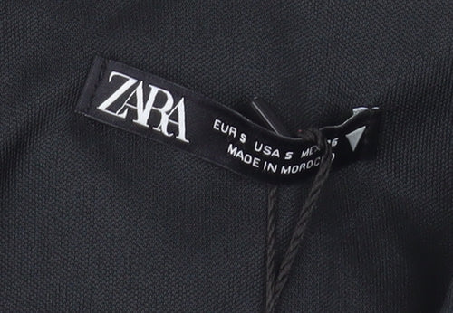 Zara Women Black Halter Bodycon Short Dress Size S