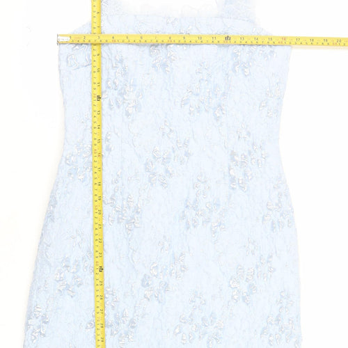 Marks and Spencer Women Blue Lace Bodycon Dress Size 10