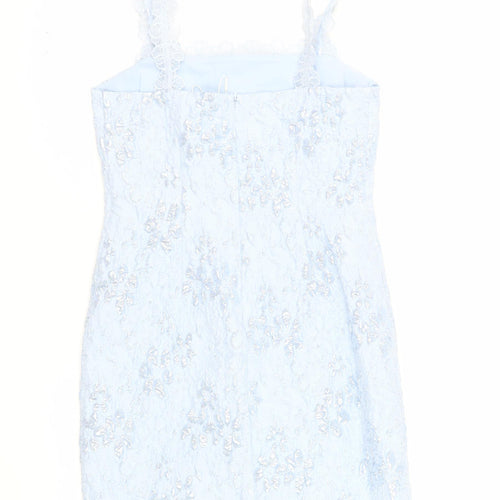 Marks and Spencer Women Blue Lace Bodycon Dress Size 10