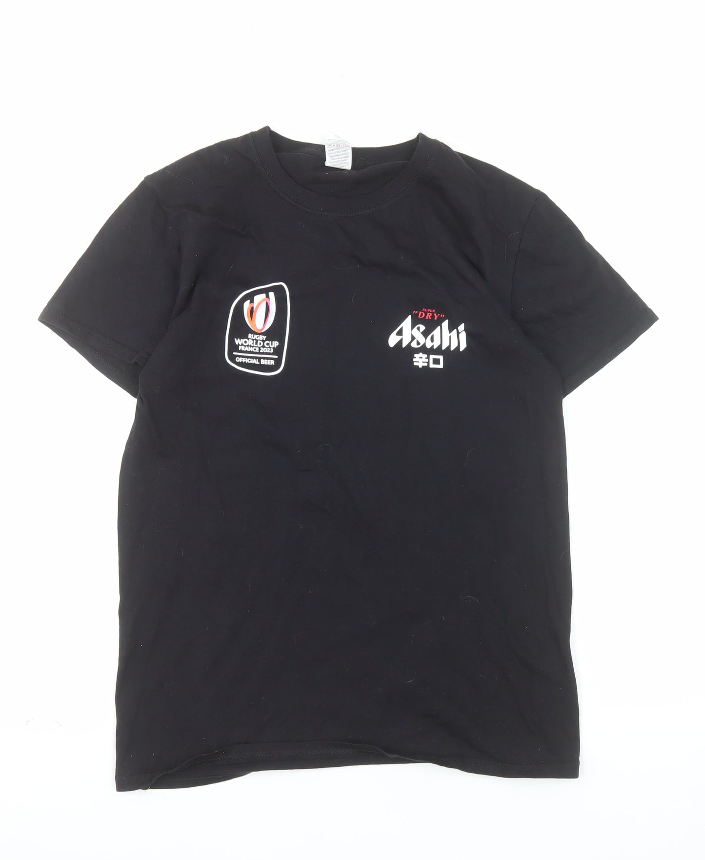 Fruit of the Loom Men's Black Asahi Rugby World Cup 2023 T-Shirt Size S
