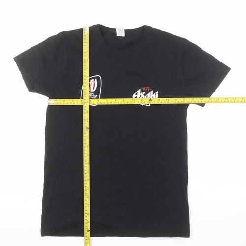 Fruit of the Loom Men's Black Asahi Rugby World Cup 2023 T-Shirt Size S