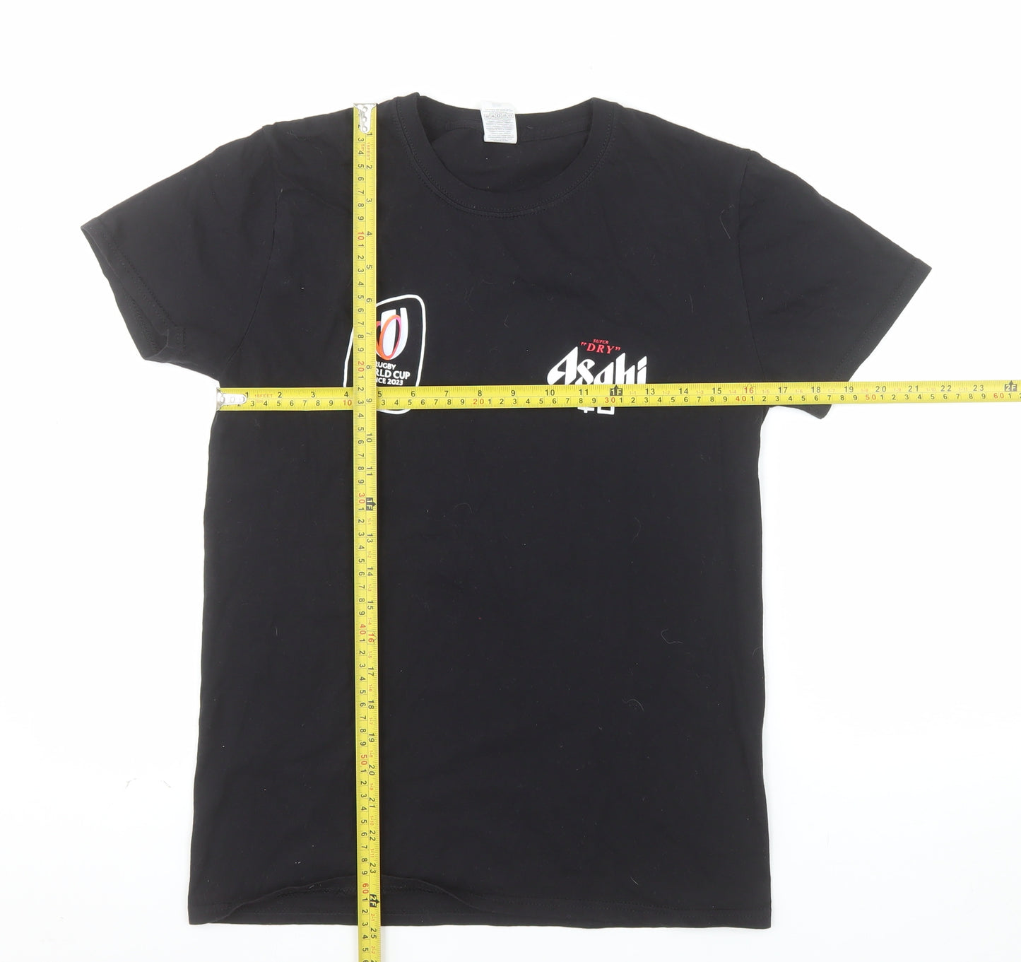 Fruit of the Loom Men's Black Asahi Rugby World Cup 2023 T-Shirt Size S