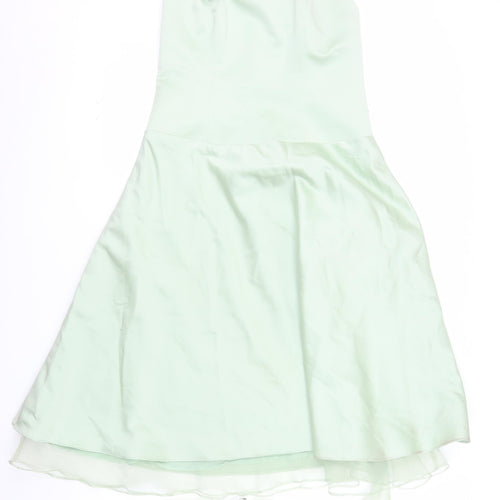 Alfred Angelo Women’s Green Strapless A-Line Chiffon Dress Size 16