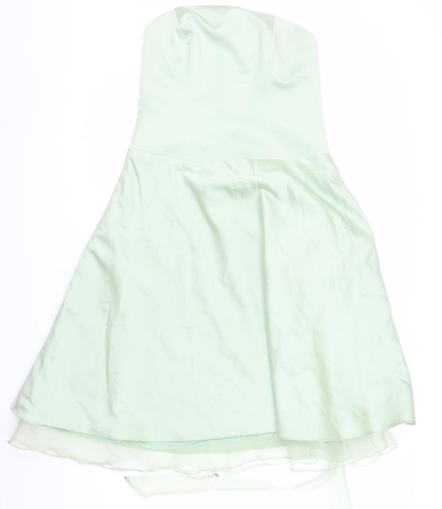 Alfred Angelo Women’s Green Strapless A-Line Chiffon Dress Size 16
