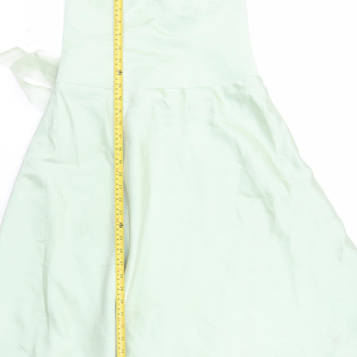 Alfred Angelo Women’s Green Strapless A-Line Chiffon Dress Size 16